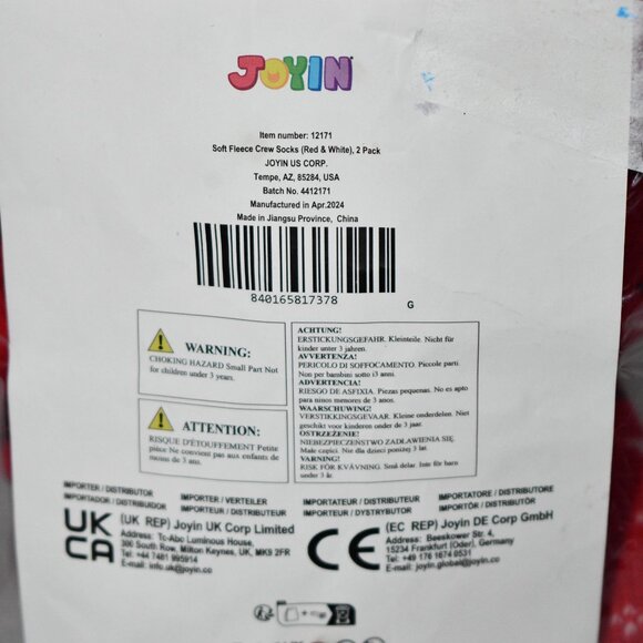 JOYIN 2 PCS Christmas Socks Fleece Soft Slipper Socks, Winter Thermal Crew Socks - Picture 3 of 3